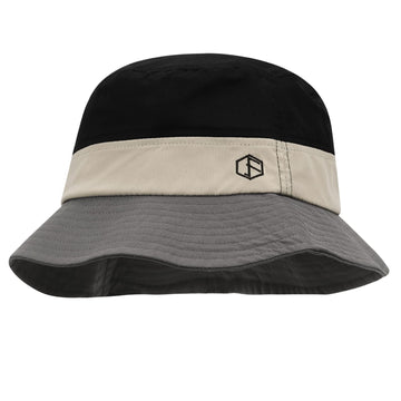 Clakllie black bucket hat front view