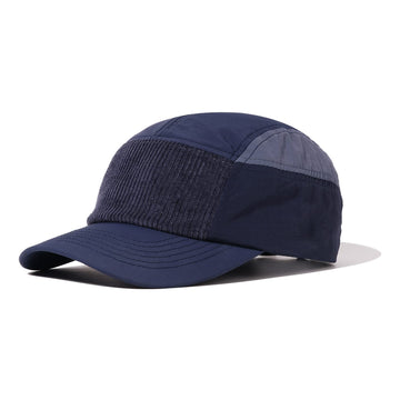 Clakllie waterproof 5-panel cap navy blue on model