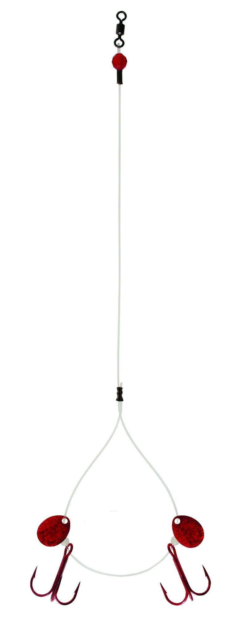 CLAM 110695 Fluoro Big Tooth Rig size 1/0 in gold, ideal for secure big-predator lure presentation