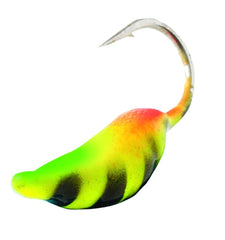 Clam 9335 Maggot Drop Firetiger Glow Bar lure, ideal ice fishing in low light conditions