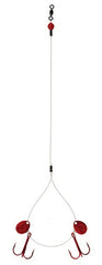 CLAM Fluoro Big Tooth Rig 110694 Shiner Red, ideal for ice fishing.