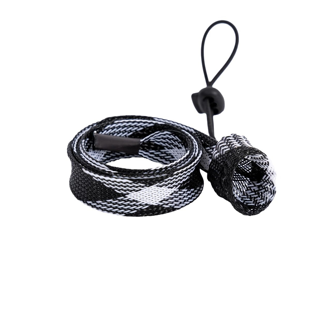 CLAM Ice Rod Slick sleeve protecting tips and keeping multiple rods organized on ice.
