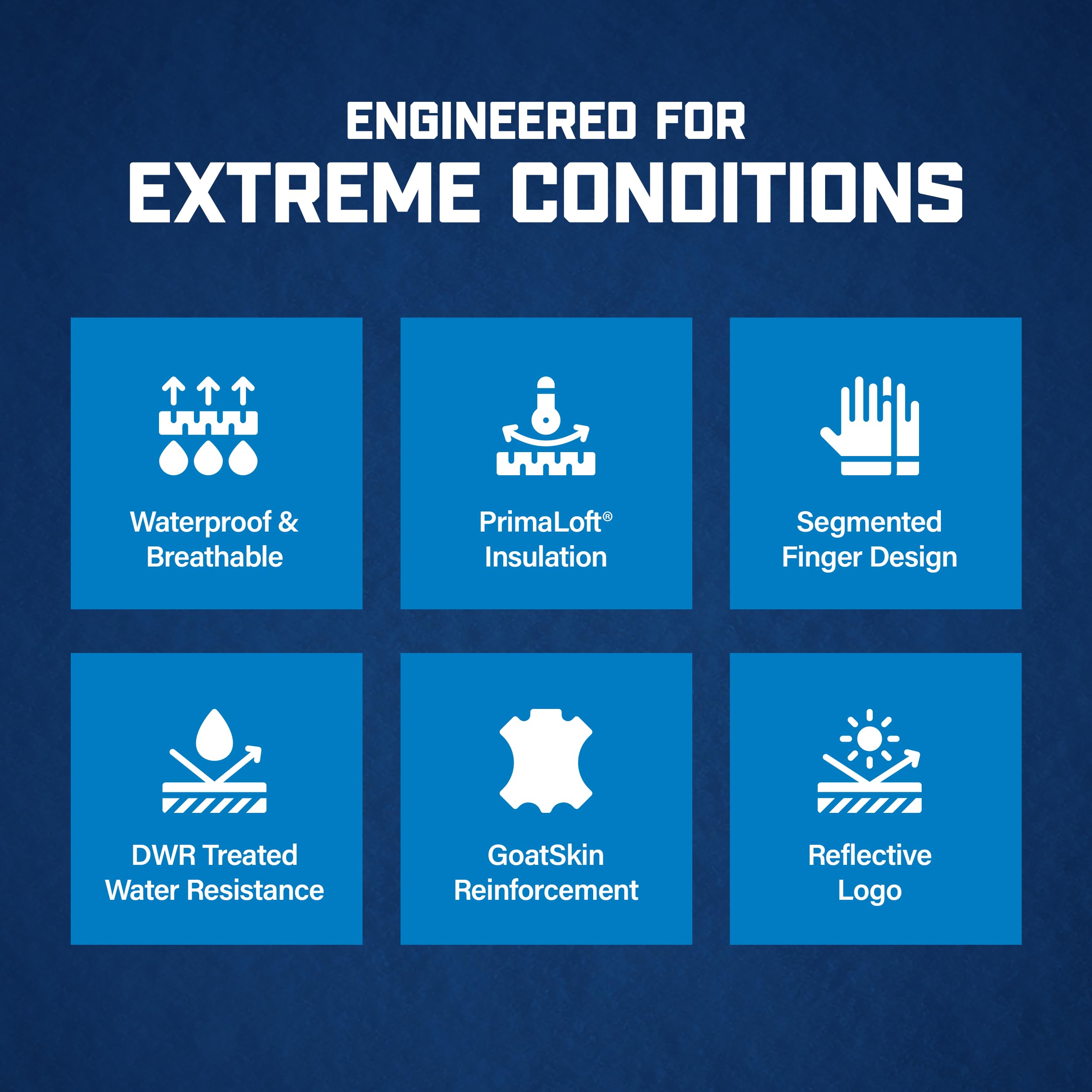 CLAM IceArmor Extreme Gloves ideal for ice fishing with warm, dry hands.