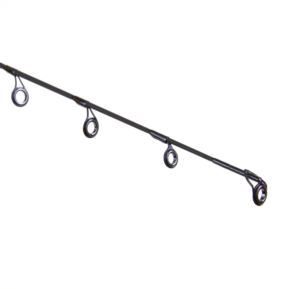 CLAM Mack 45” heavy ice rod featuring skeletal seats for heightened bite sensitivity.