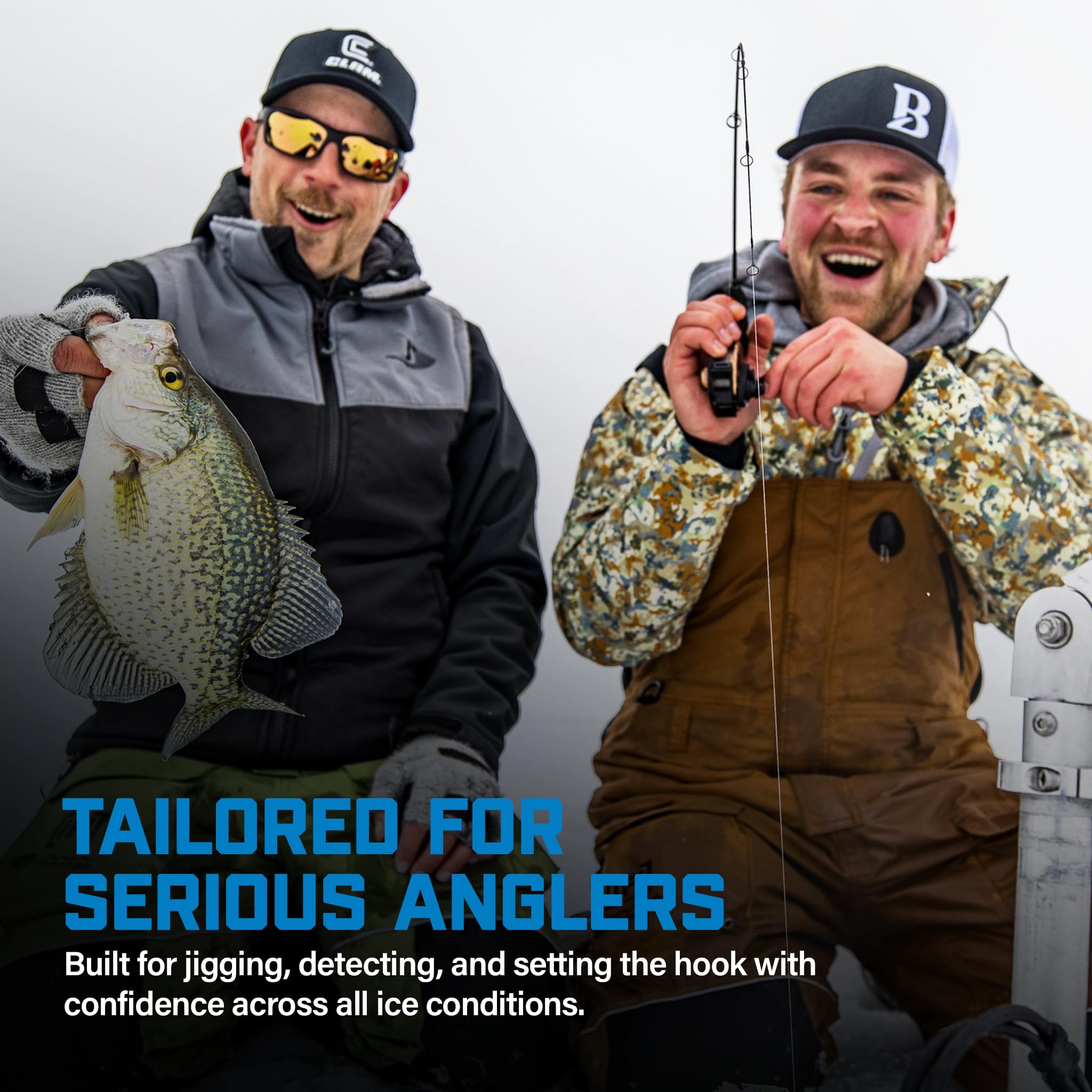 CLAM Meat Stick Rod 32-inch in-use in hand during cast.