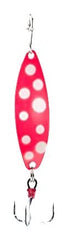 CLAM Panfish Leech Flutter Spoon Glow Wonderbread for ice fishing visibility