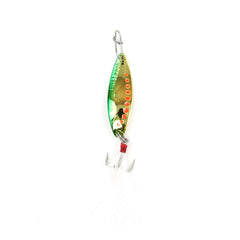 CLAM Panfish Leech Flutter Spoon in perch jigging action for ice fishing.