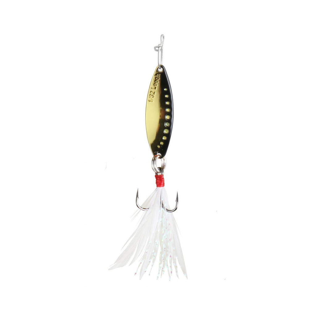 CLAM Panfish Leech Flutter Spoon in Golden Shiner delivers enticing action for panfish