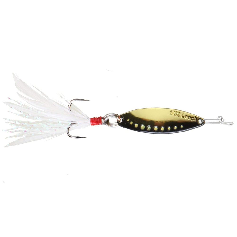 CLAM Panfish Leech Flutter Spoon in action entices panfish strikes.