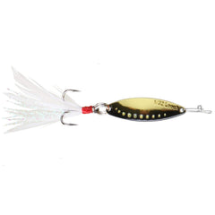 CLAM Panfish Leech Flutter Spoon in action entices panfish strikes.