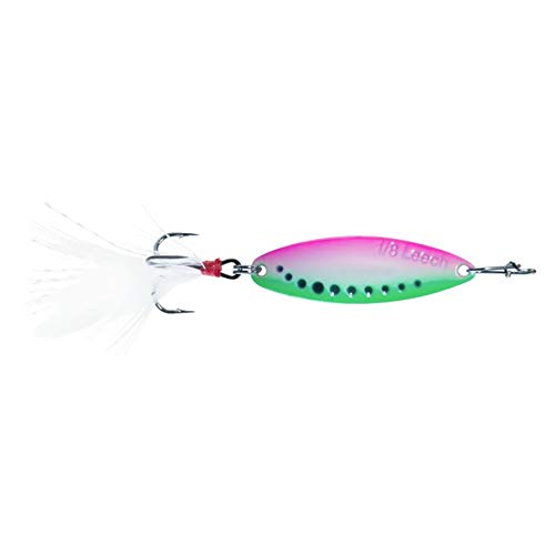 CLAM Panfish Leech Flutter Spoon shown in a jigging setup, ideal for panfish targeting.