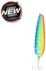 CLAM Peg Flutter Spoon 516oz Parrot front view with flash and flutter for shallow water.