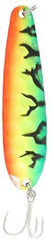 CLAM Peg Flutter Spoon in Firetiger flashes and entices big walleye from distance