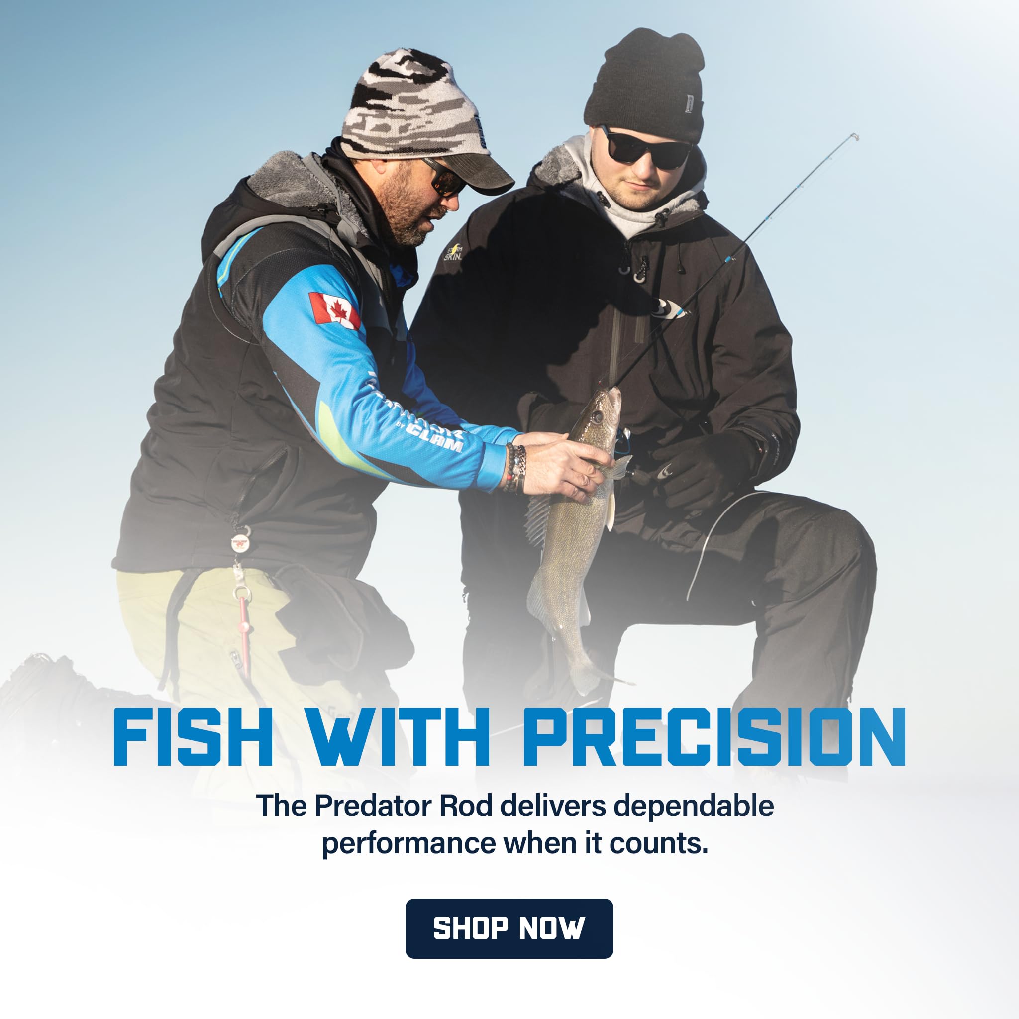 CLAM Predator 42in rod supports diverse fishing styles and setups.