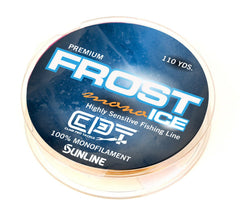 CLAM Pro Tackle Frost Line monofilament spool, ideal for ice fishing with high sensitivity