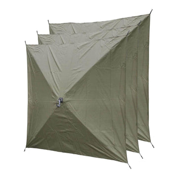 CLAM Quick-Set wind and sun panels front view for quick privacy at the campsite