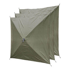 CLAM Quick-Set wind and sun panels front view for quick privacy at the campsite
