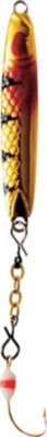 CLAM Speed Spoon 1/8 Oz Size 8S in Gold Tiger for precise ice fishing jigging and lure action.
