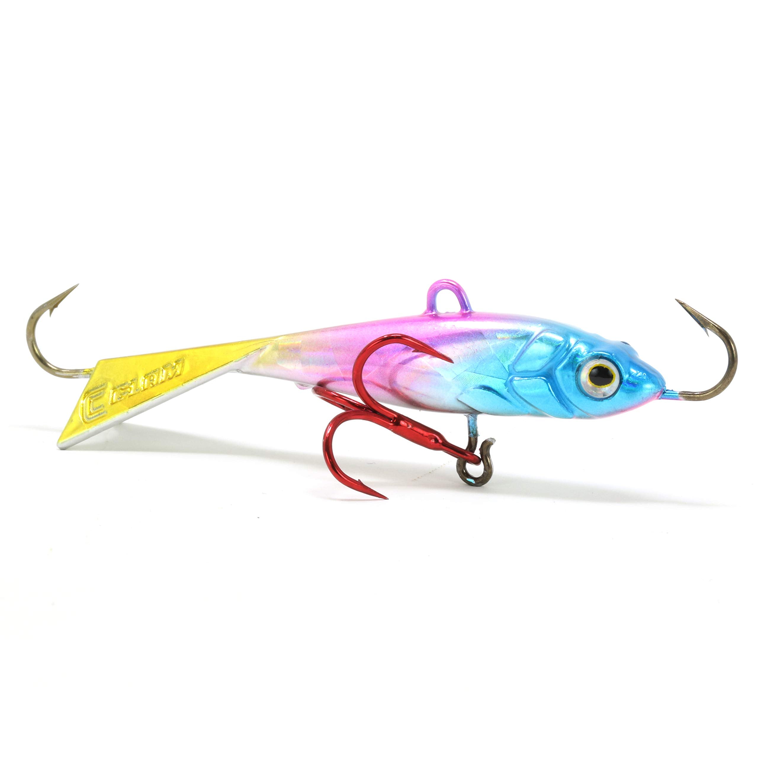 CLAM Tikka Mino 5/16 oz Rainbow Holo with prism colors to attract predators.