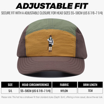 Foldable 5-panel unstructured design of CLAPE cap