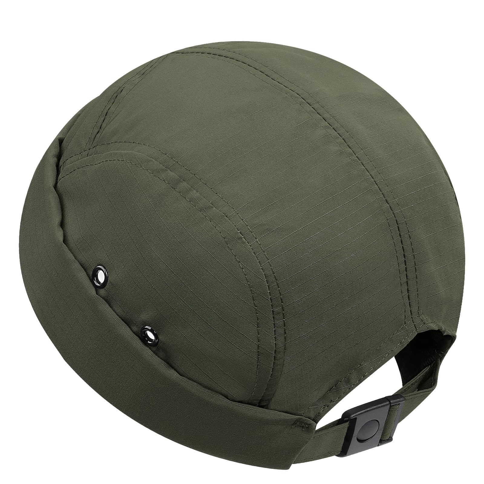 Front view of CLAPE Brimless Cap for Men in black lightweight nylon