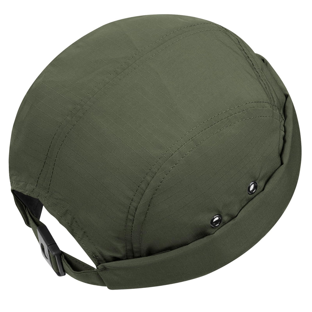 Close-up of rolled cuff on CLAPE brimless cap