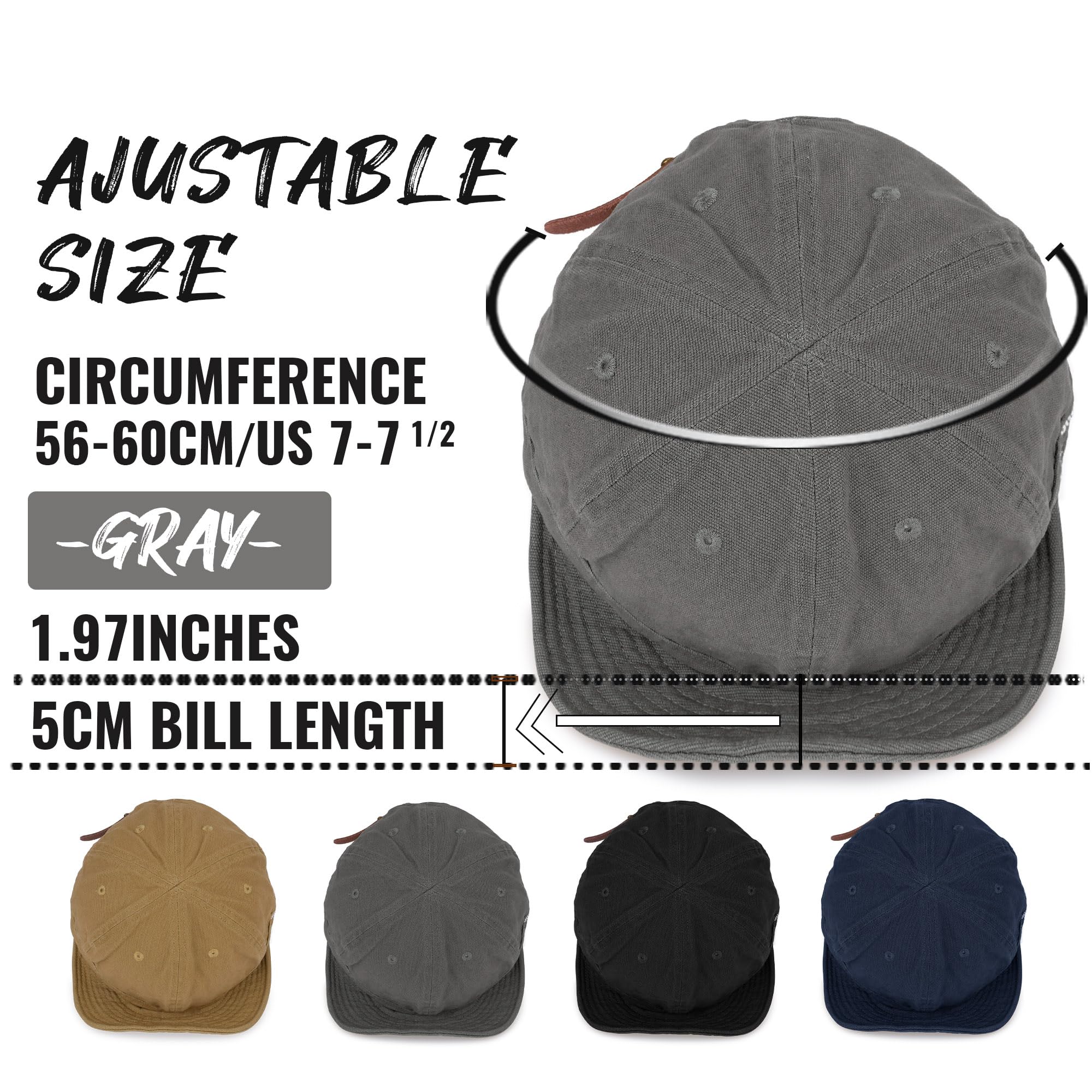 Close-up of fabric texture of CLAPE DY06 Gray cap