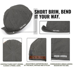 CLAPE DY06 Gray Short Bill Cap - right side