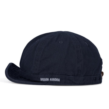 Front view of CLAPE DY06 Navy flat top baseball cap