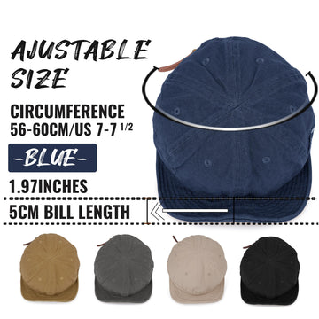 Top view of CLAPE DY06 Navy flat top cap