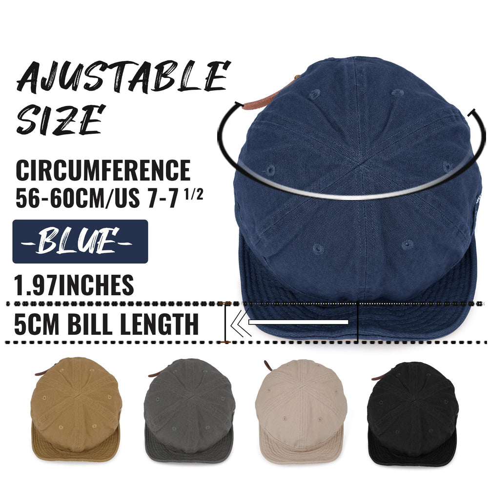 Top view of CLAPE DY06 Navy flat top cap