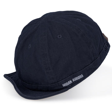 Model wearing CLAPE DY06 Navy cap highlighting unisex fit