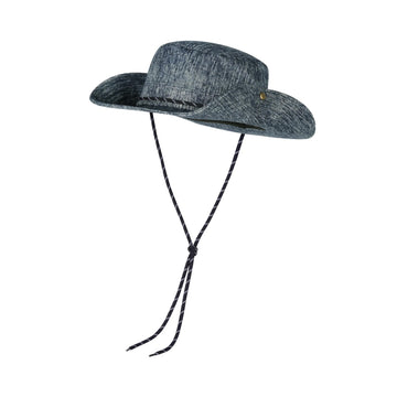 CLAPE men’s wide brim denim cotton bucket hat – front view
