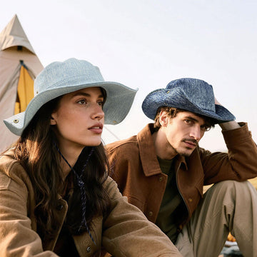 Close-up of detachable chin strap on CLAPE hat