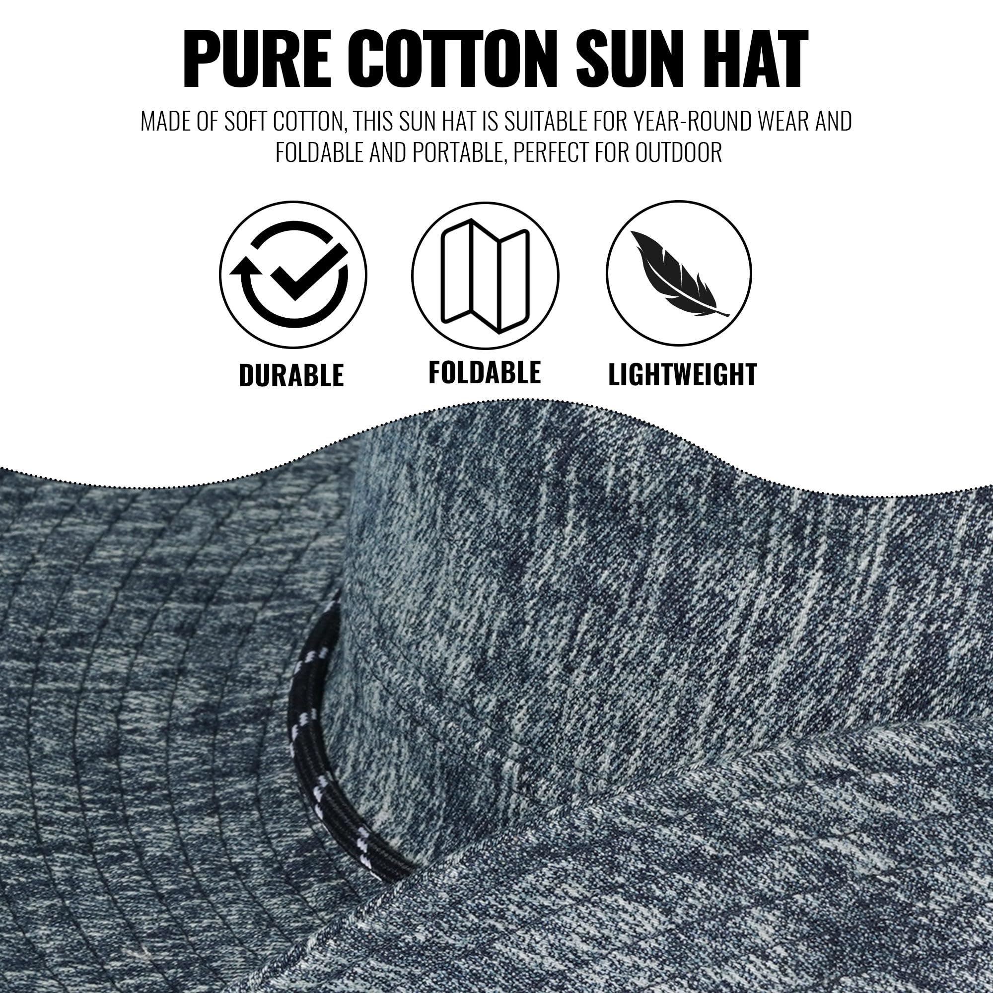 Adjustable drawstring inside crown for secure fit