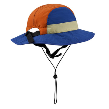 Side view showing the wide stiff brim
