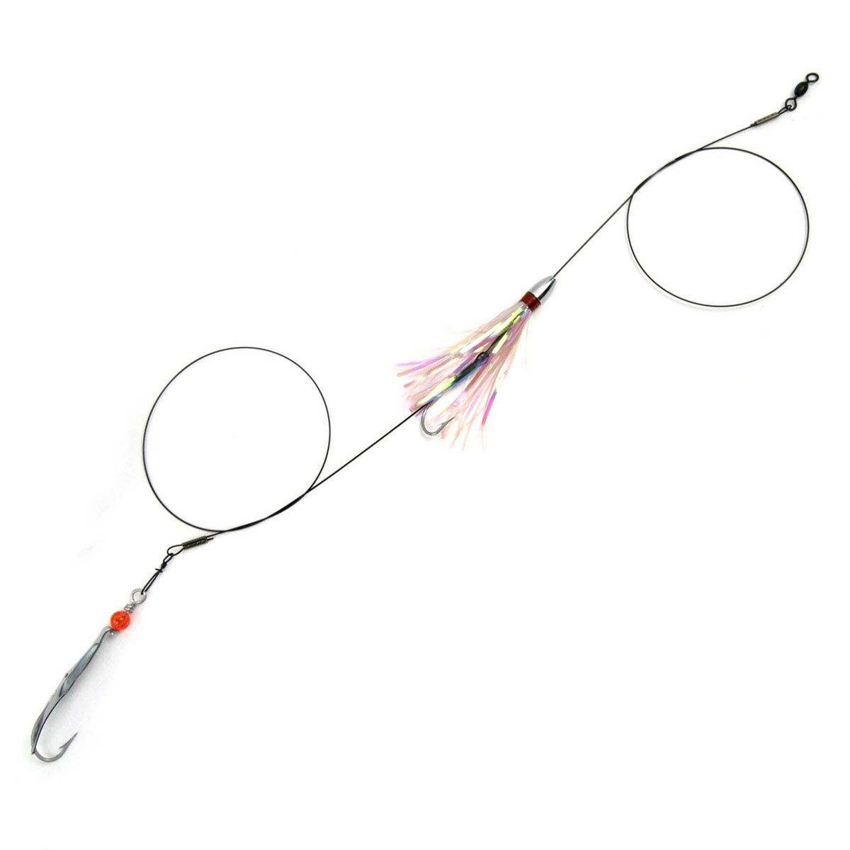 Clarkspoon Mackerel Duster Rig Pink with 0RBMS spoon for successful saltwater jigging