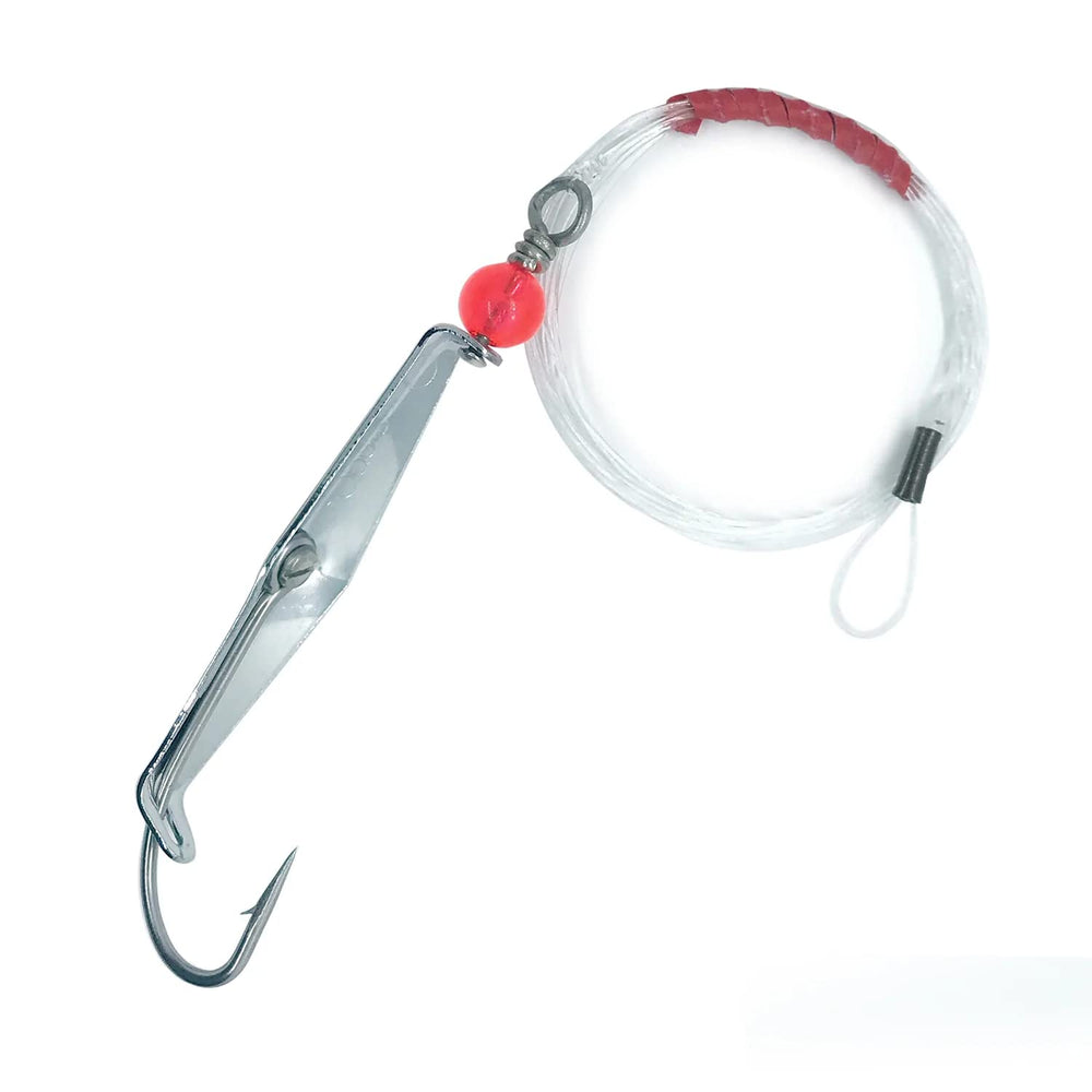 Clarkspoon Mini Bar pink trailing the spoon for proven fish-catching action.