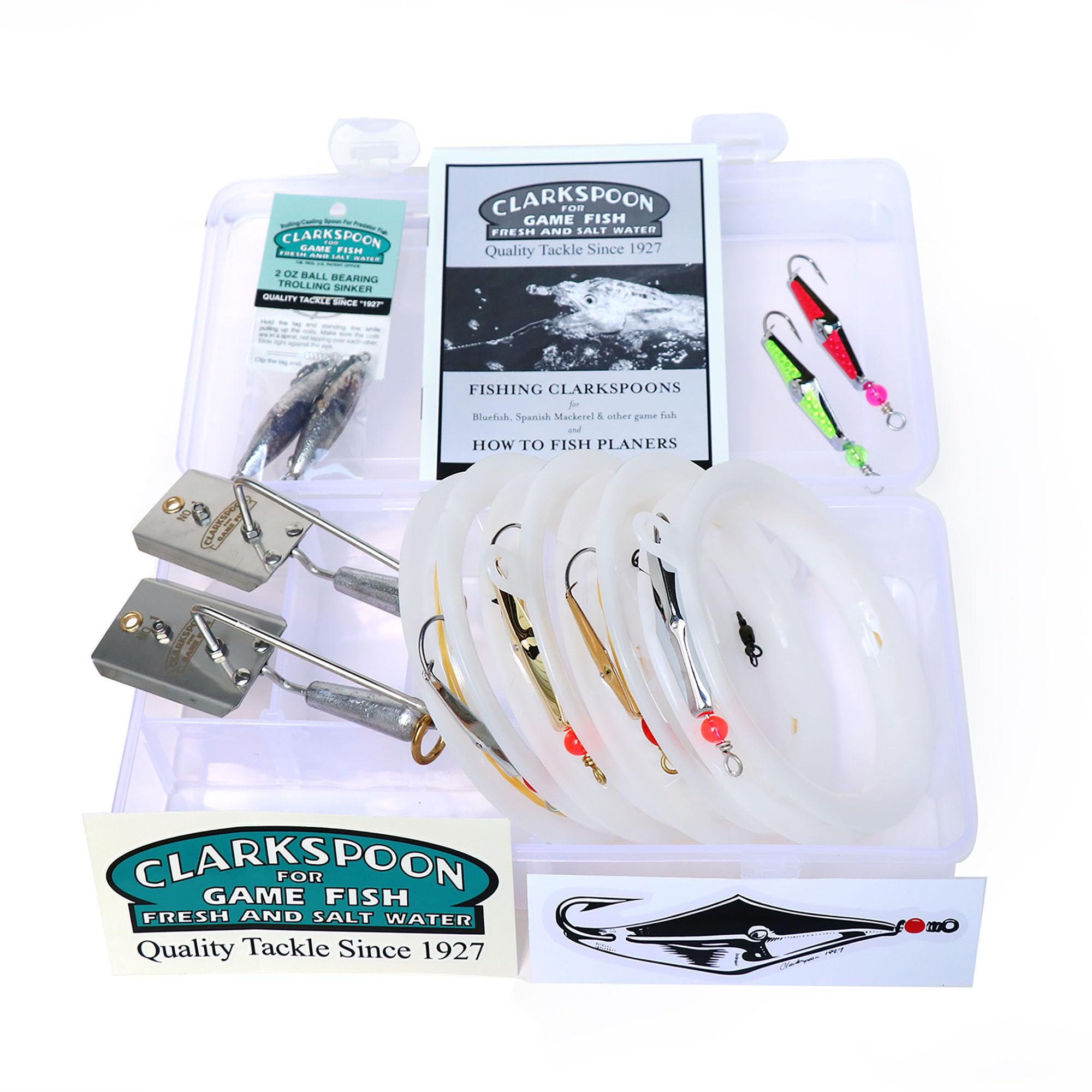 Clarkspoon ready-to-fish trolling kit lures for nearshore action.