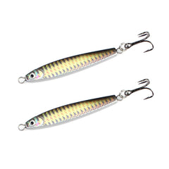 Clarkspoon Stick Jig 2 Pack in black and silver, ideal for casting bonito and albie fishing