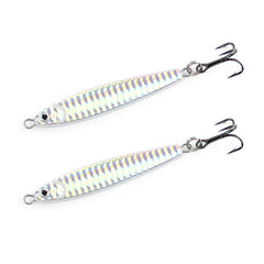 Clarkspoon Stick Jig with four holographic finishes for casting and jigging.