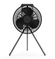 Claymore V600+ black portable fan front view ideal for desk cooling and travel