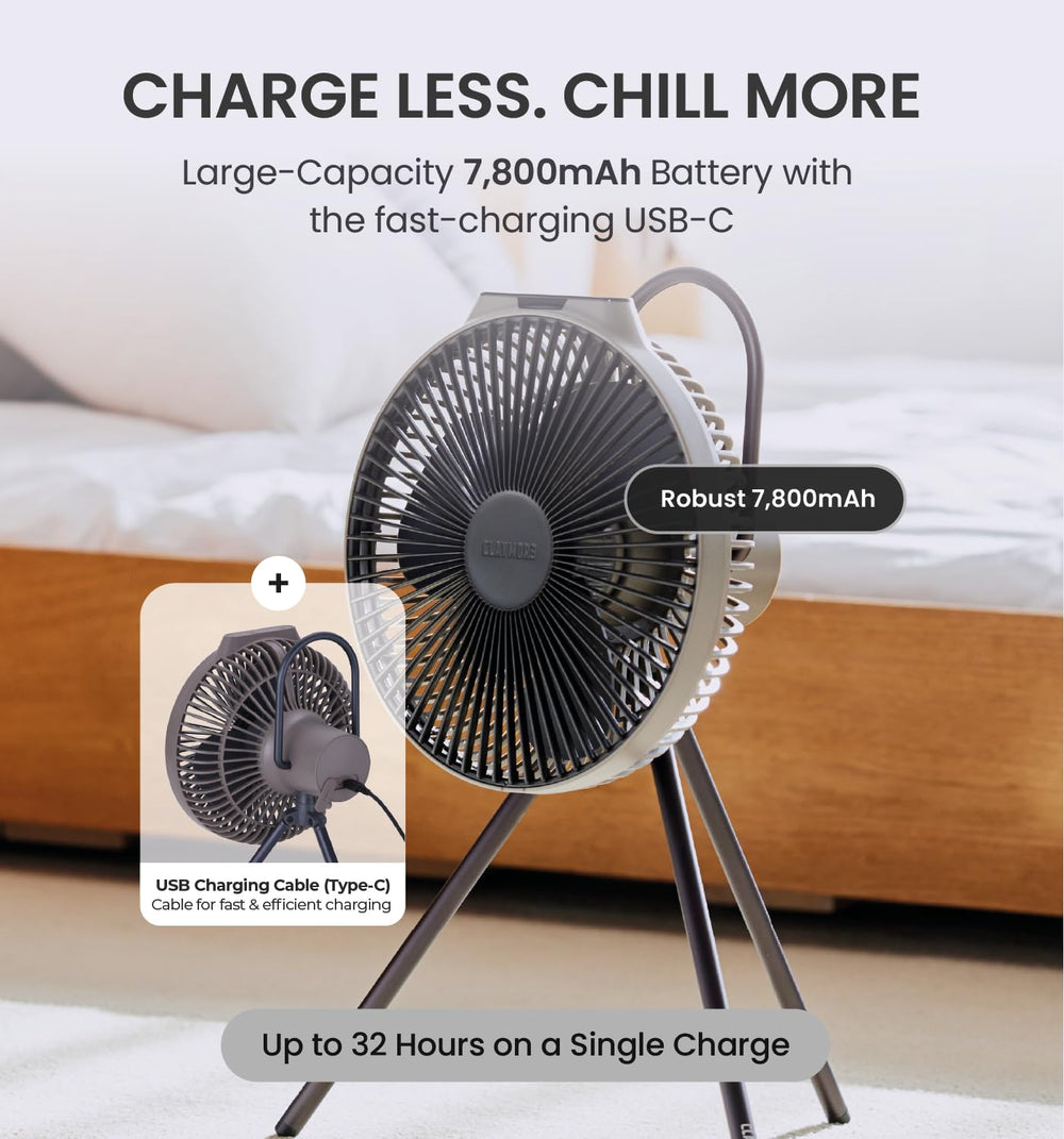 Claymore V600+ Warm Gray tilt adjustment showing precise airflow direction