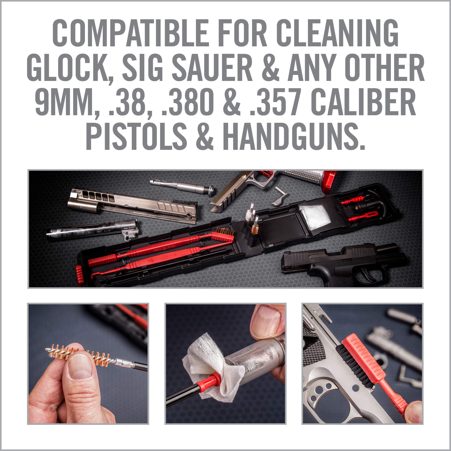 Cleaning kit compatible with Glock and SIG SAUER