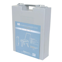 Cleanwaste GO Anywhere assembled toilet ready for quick outdoor use.