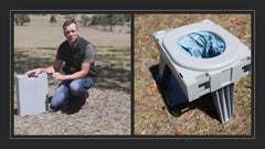 Cleanwaste GO Anywhere waste bags and Poo Powder trap odors during disposal.