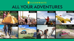 Cleanwaste handwipe and toilet paper kit supports sanitation on outdoor trips