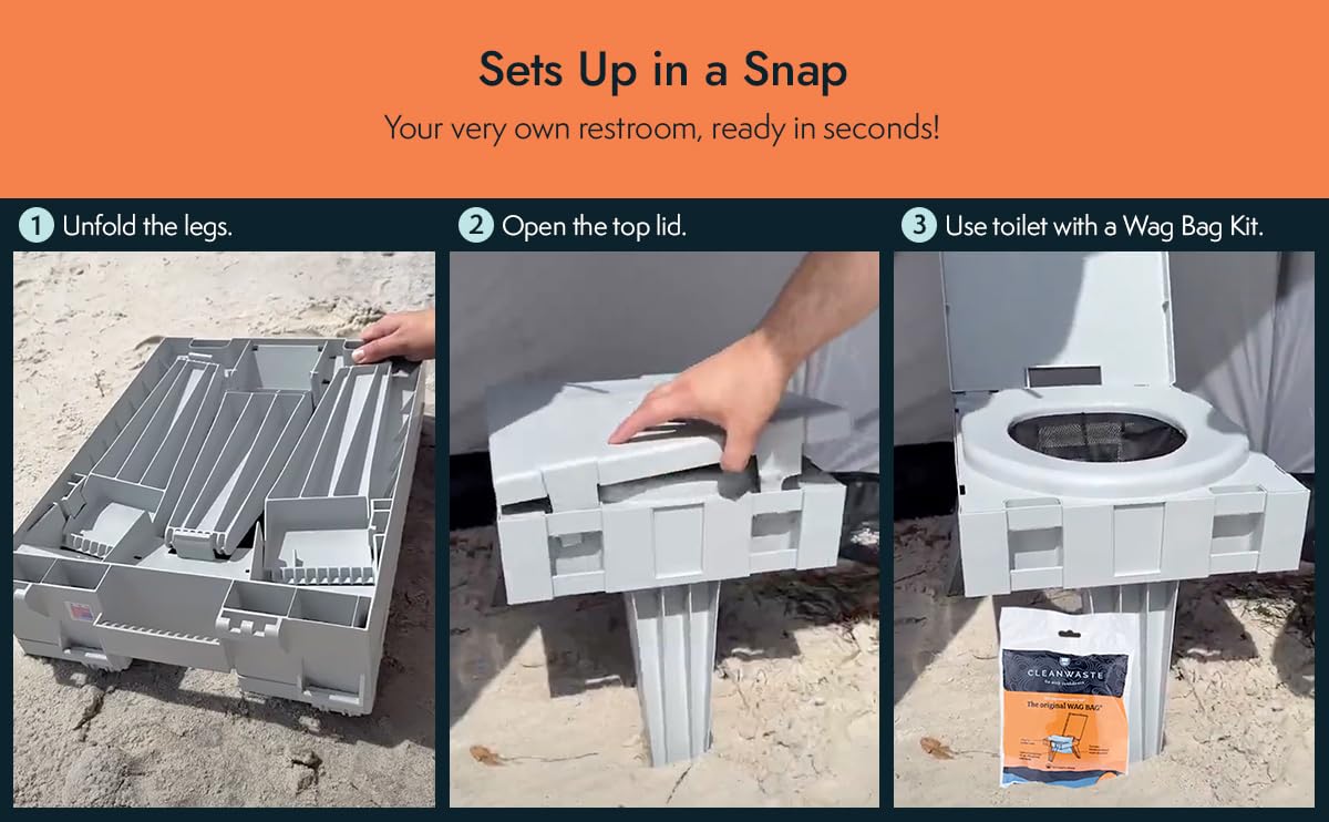 Cleanwaste Original Wag Bag Kit included for safe waste containment.