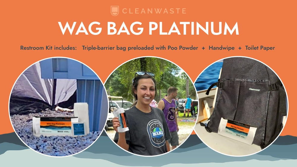 Cleanwaste Wag Bag Platinum gelling powder for odor control.