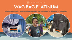 Cleanwaste Wag Bag Platinum gelling powder for odor control.